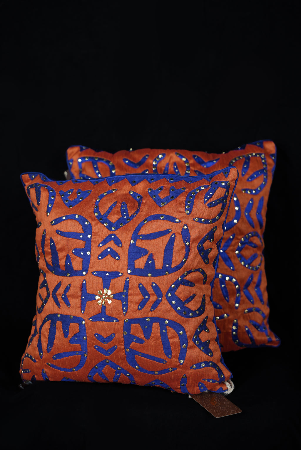 Mukaish Cushion Cover (Pair)