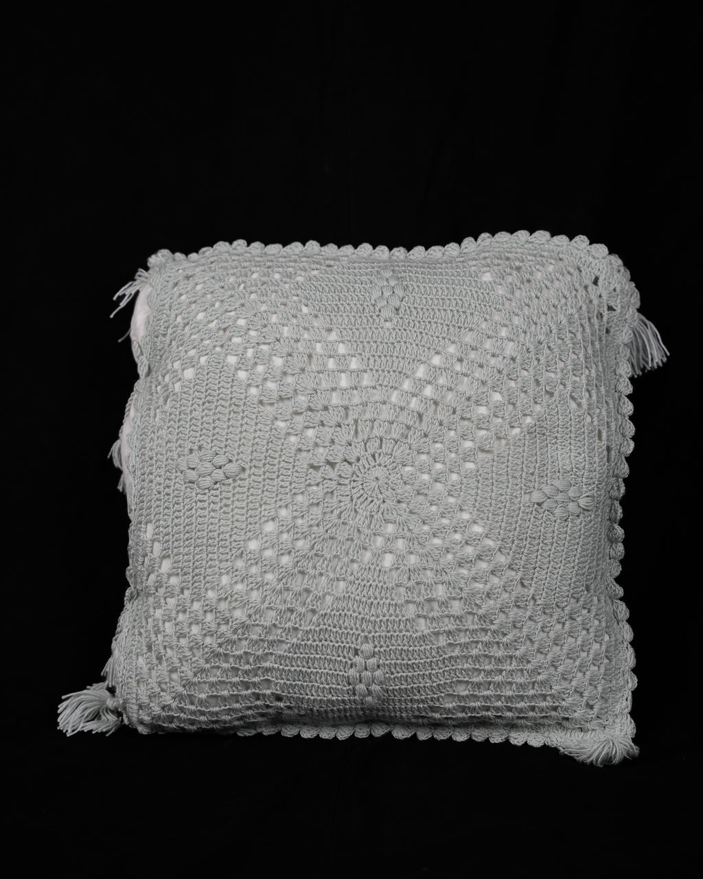 Crochet bedcover queen size & 3 cushions