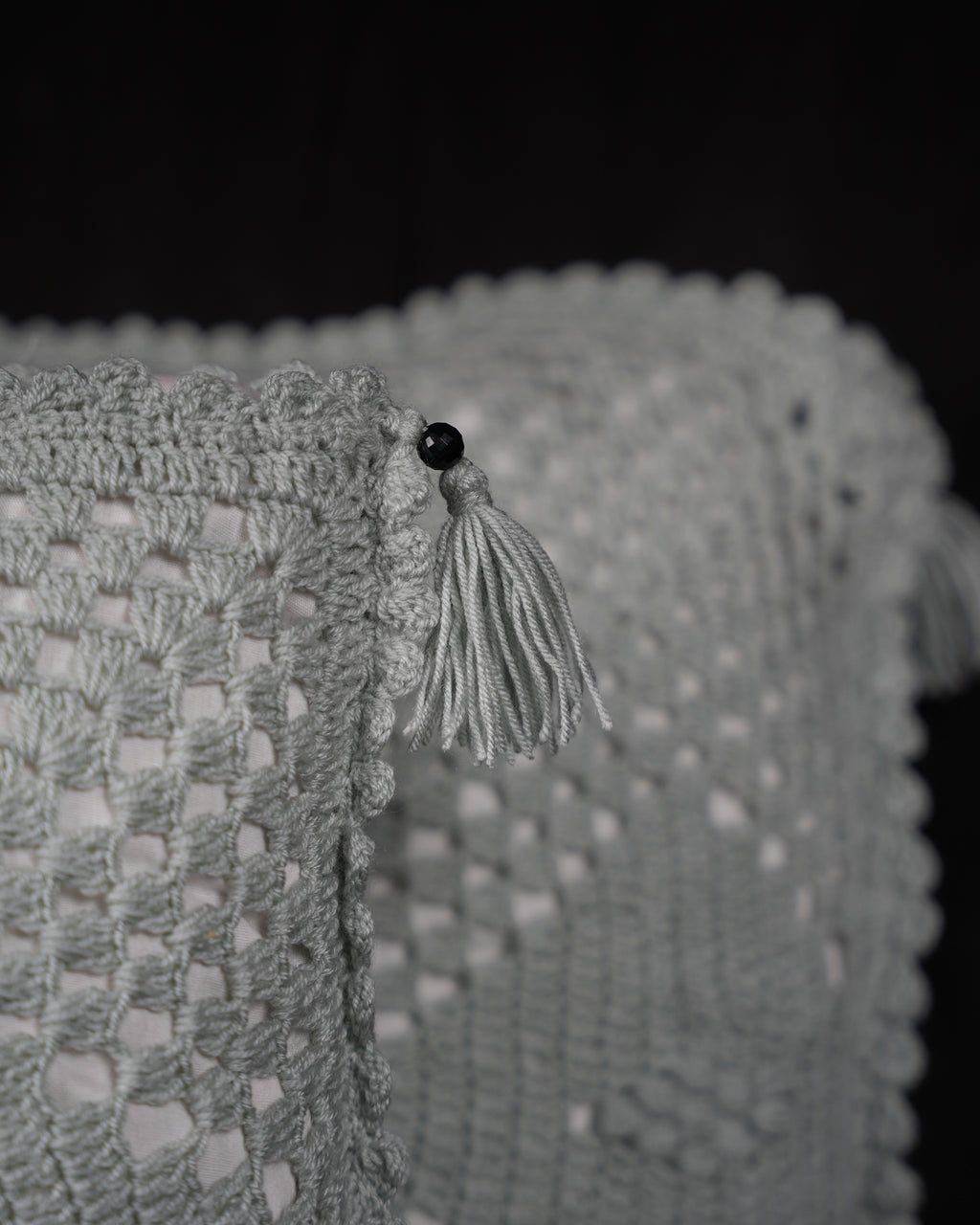 Crochet bedcover queen size & 3 cushions