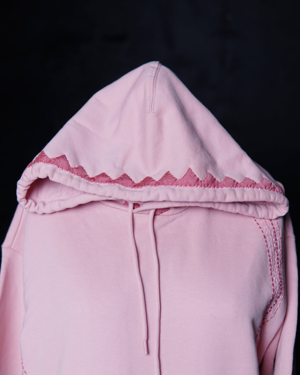 Embroidered Pink Hoodie