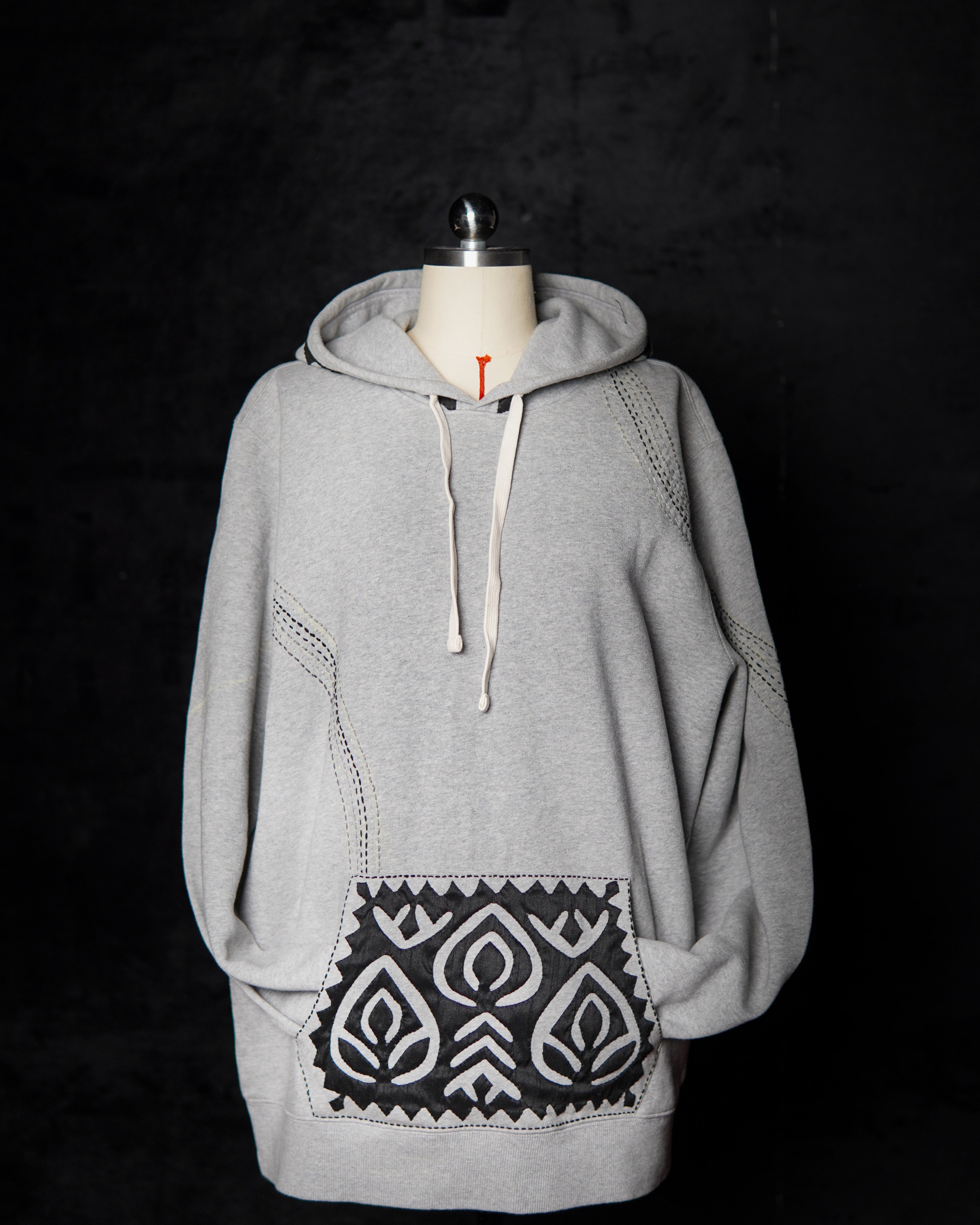 Embroidered White Hoodie