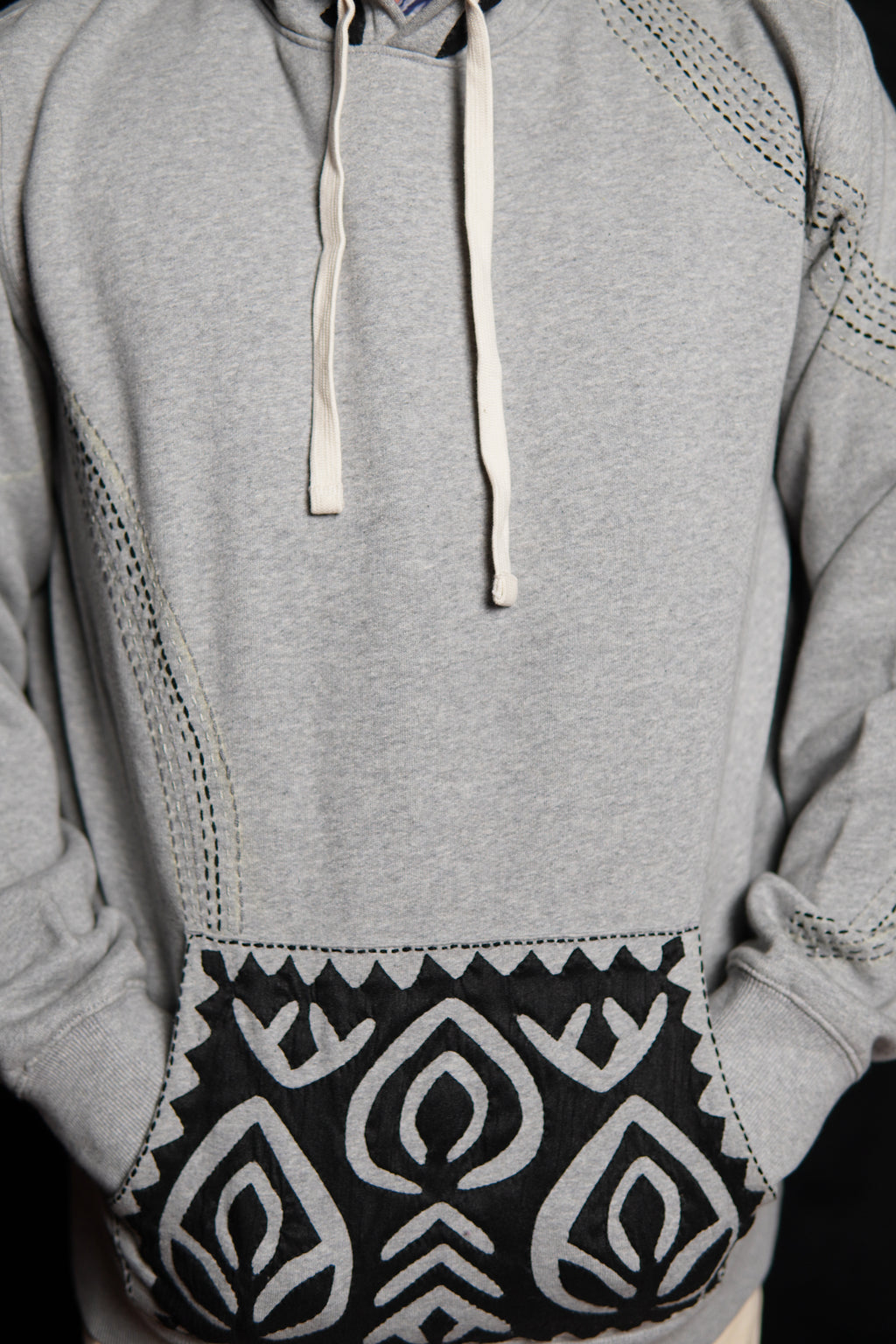 Embroidered White Hoodie